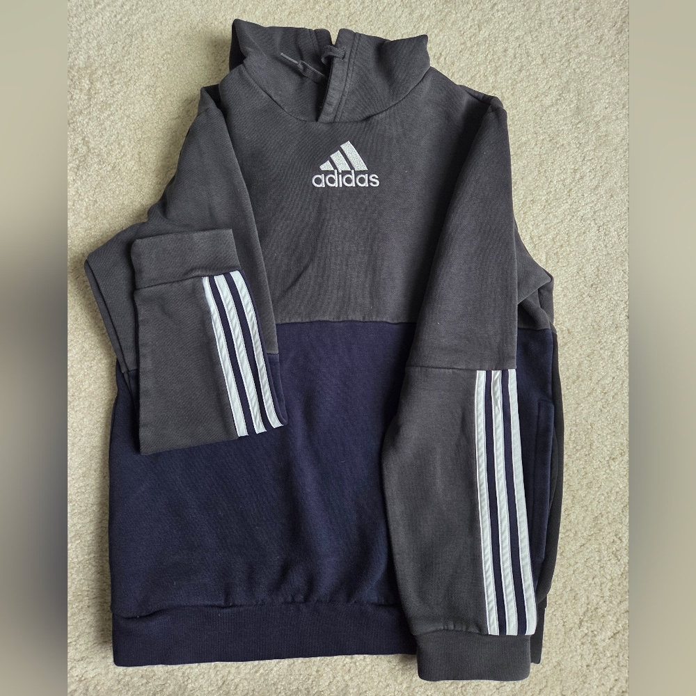 Adidas Charcoal and Navy Hoodie
